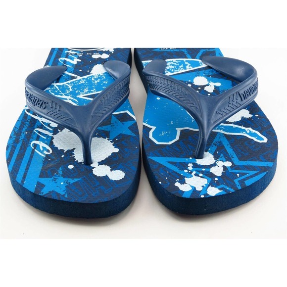 Havaianas Surf Flip Flop Blue Synthetic Men Shoes Size 7-8 M - Picture 2 of 6